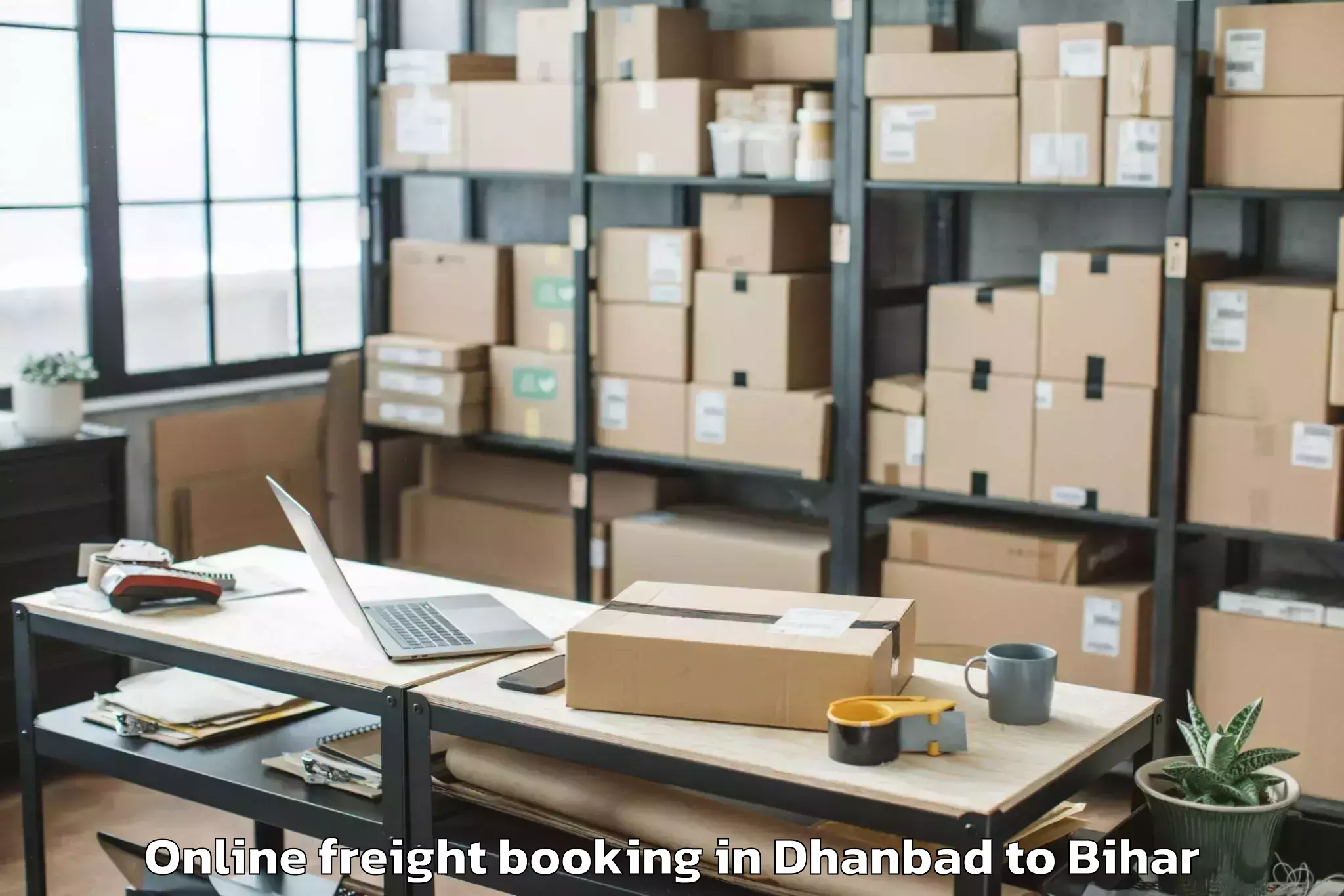 Discover Dhanbad to Narkatia Online Freight Booking